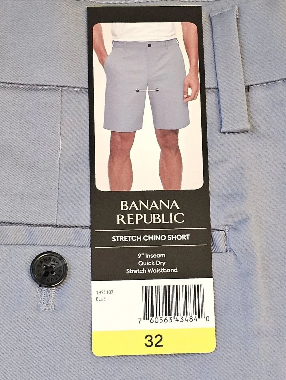 Banana Republic Stretch Chino Shorts Blue Size 32